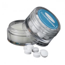 Customized Mints & Lip Moisturizer in Double Stacked Jar  Customized Mints & Lip Moisturizer in Double Stacked Jar