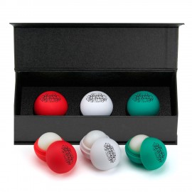 Rubber Lip Balm Moisturizer Ball Set with Logo  Rubber Lip Balm Moisturizer Ball Set with Logo