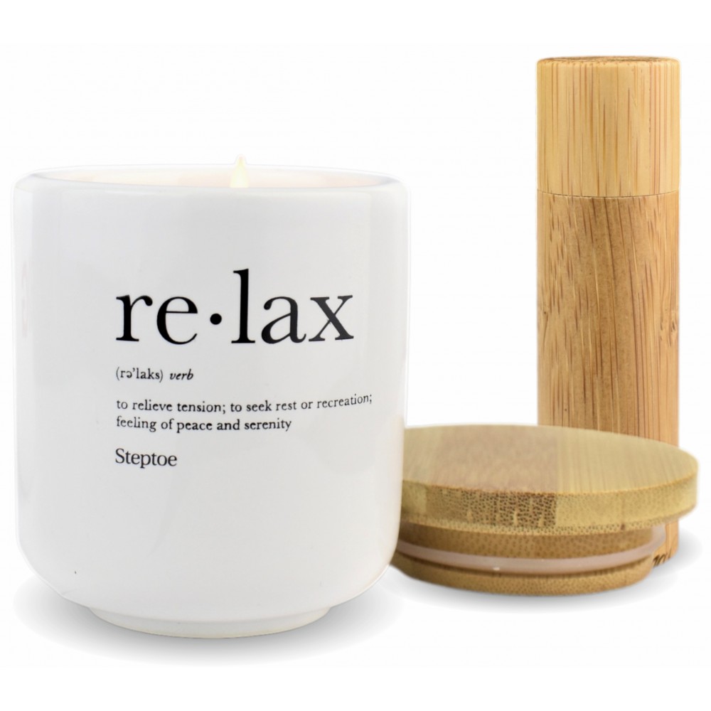Logo Branded Soy Wax Candle With Bee Bella Organic Lip Balm - Gift Set