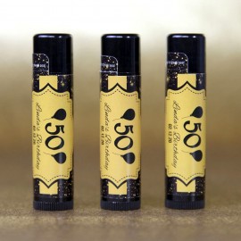 Natural Lip Balm In Black Tube - Full Color with Logo  Natural Lip Balm In Black Tube - Full Color with Logo