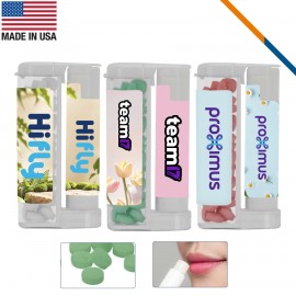 Fizz Flip-Top Duo Sugar Free Mints With SPF 15 Lip Balm with Logo