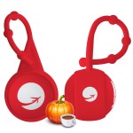 Logo Branded Silicone Carabiner Round Lip Balm - Pumpkin Spice Latte