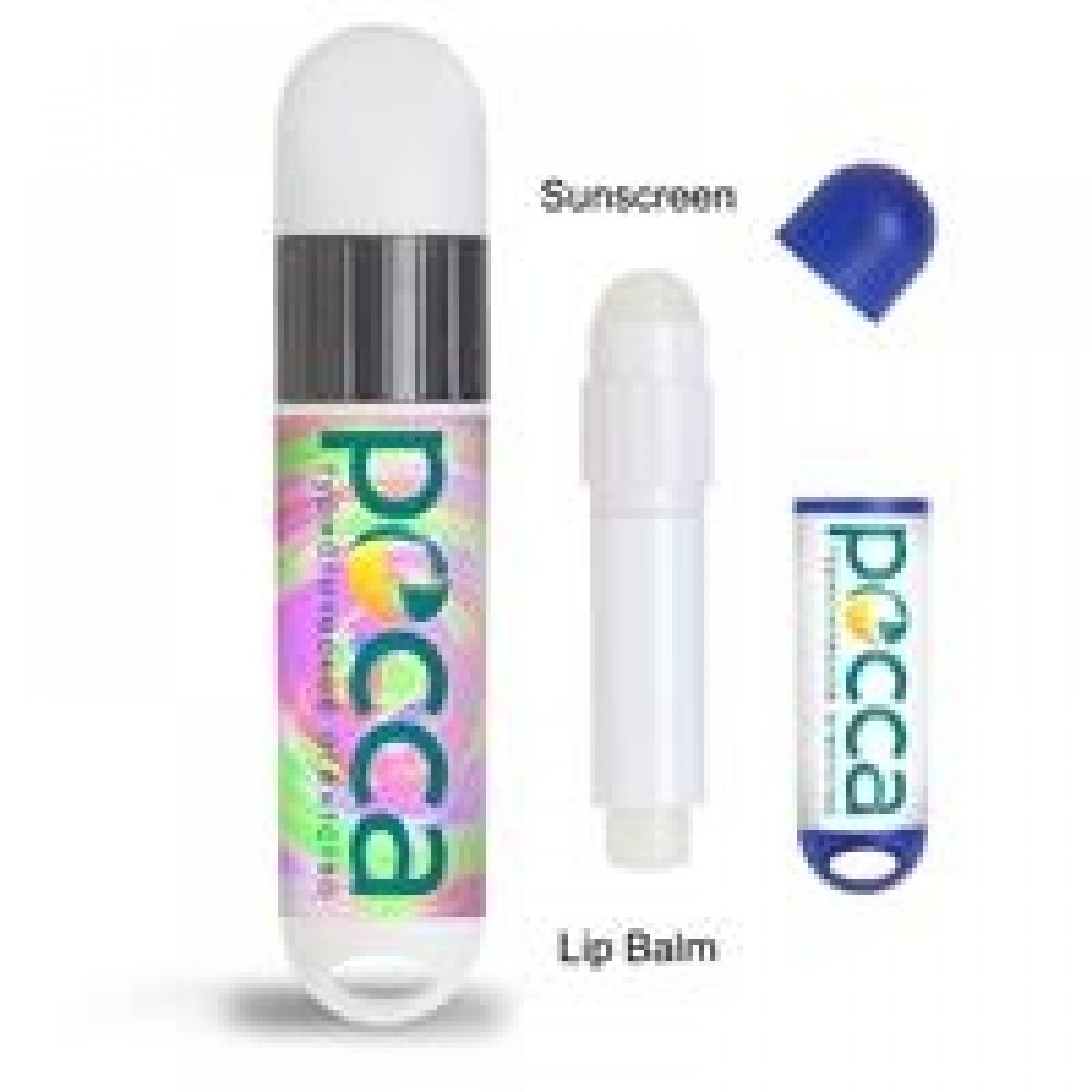 Logo Branded Lip Balm Sunscreen Duo Logo Branded Lip Balm Sunscreen Duo