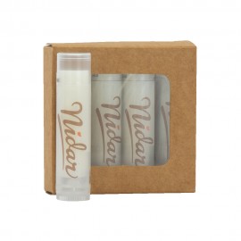 Promotional SPF 15 Lip Balm 4-Pack in Kraft Window Box  Promotional SPF 15 Lip Balm 4-Pack in Kraft Window Box