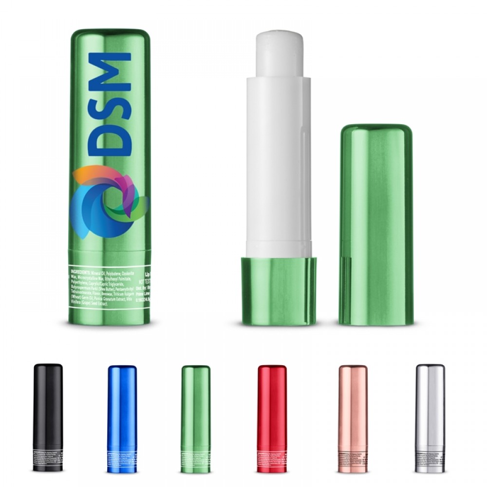 Logo Branded Geo Metallic Lip Moisturizer in Tube Logo Branded Geo Metallic Lip Moisturizer in Tube