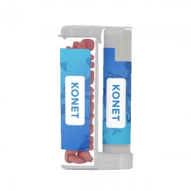 Sugar Free Mints in a Rectangular Flip-Top Duo w/ Natural Lip Moisturizer with Logo  Sugar Free Mints in a Rectangular Flip-Top Duo w/ Natural Lip Moisturizer with Logo