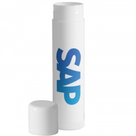 White Tube Soy Lip Balms with SPF 30 with Logo