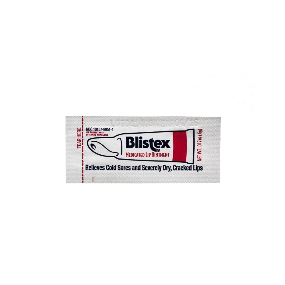 Blistex Medicated Lip Ointment Packet Logo Branded Blistex Medicated Lip Ointment Packet Logo Branded