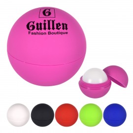 Logo Branded Rubberized Lip Moisturizer Ball