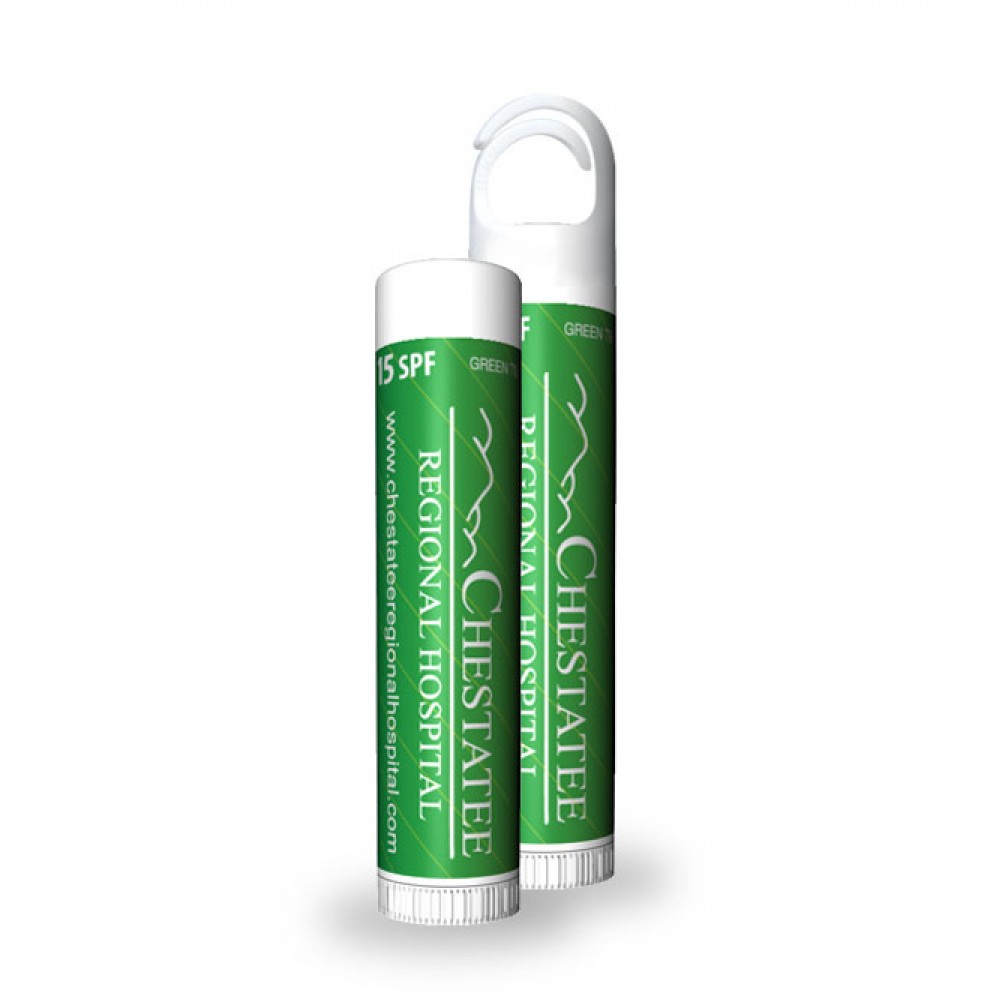 Green Tea Chap Ice SPF 15 Lip Balm W/ Custom Label Custom Imprinted Green Tea Chap Ice SPF 15 Lip Balm W/ Custom Label Custom Imprinted