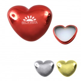 Logo Branded Metallic Heart Lip Moisturizer