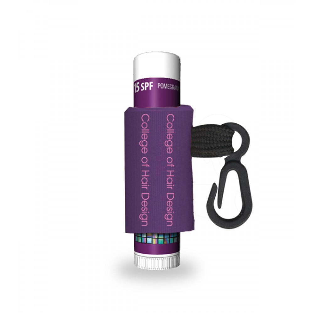 Pomegranate Chap Ice SPF 15 Lip Balm W/ Custom Label & Leash Custom Printed Pomegranate Chap Ice SPF 15 Lip Balm W/ Custom Label & Leash Custom Printed
