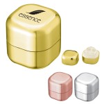 Logo Branded Metallic Lip Moisturizer Cube