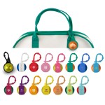 Logo Branded Pearl Essence Lip Balm w/Silicone Carabiner
