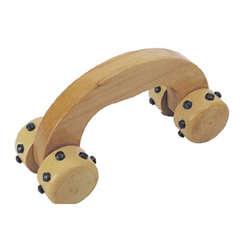 Personalized Arch Shape Wooden Massager w/ Magnetic Spokes