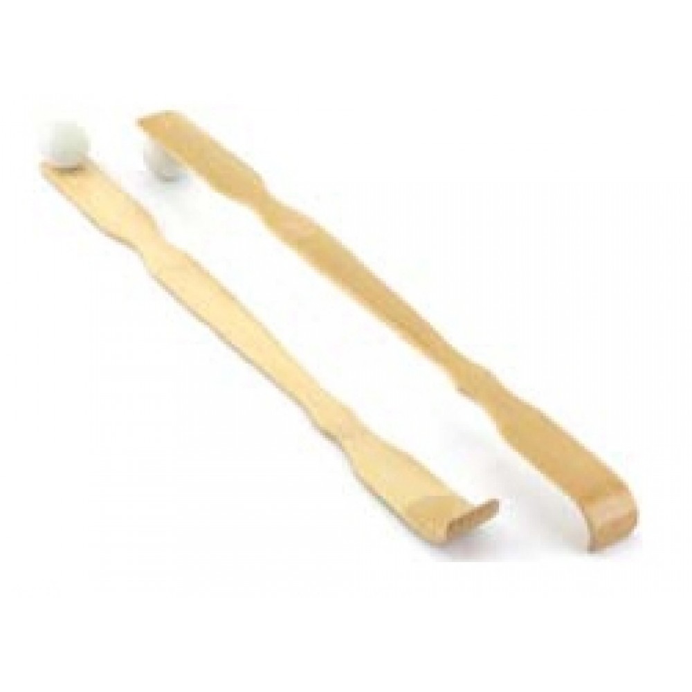 Custom Imprinted Bamboo Back Scratcher with Percussive Roller Massager Custom Imprinted Bamboo Back Scratcher with Percussive Roller Massager