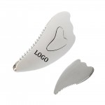 Logo Branded Metal Gua Sha Scraping Tool With Comb Edge