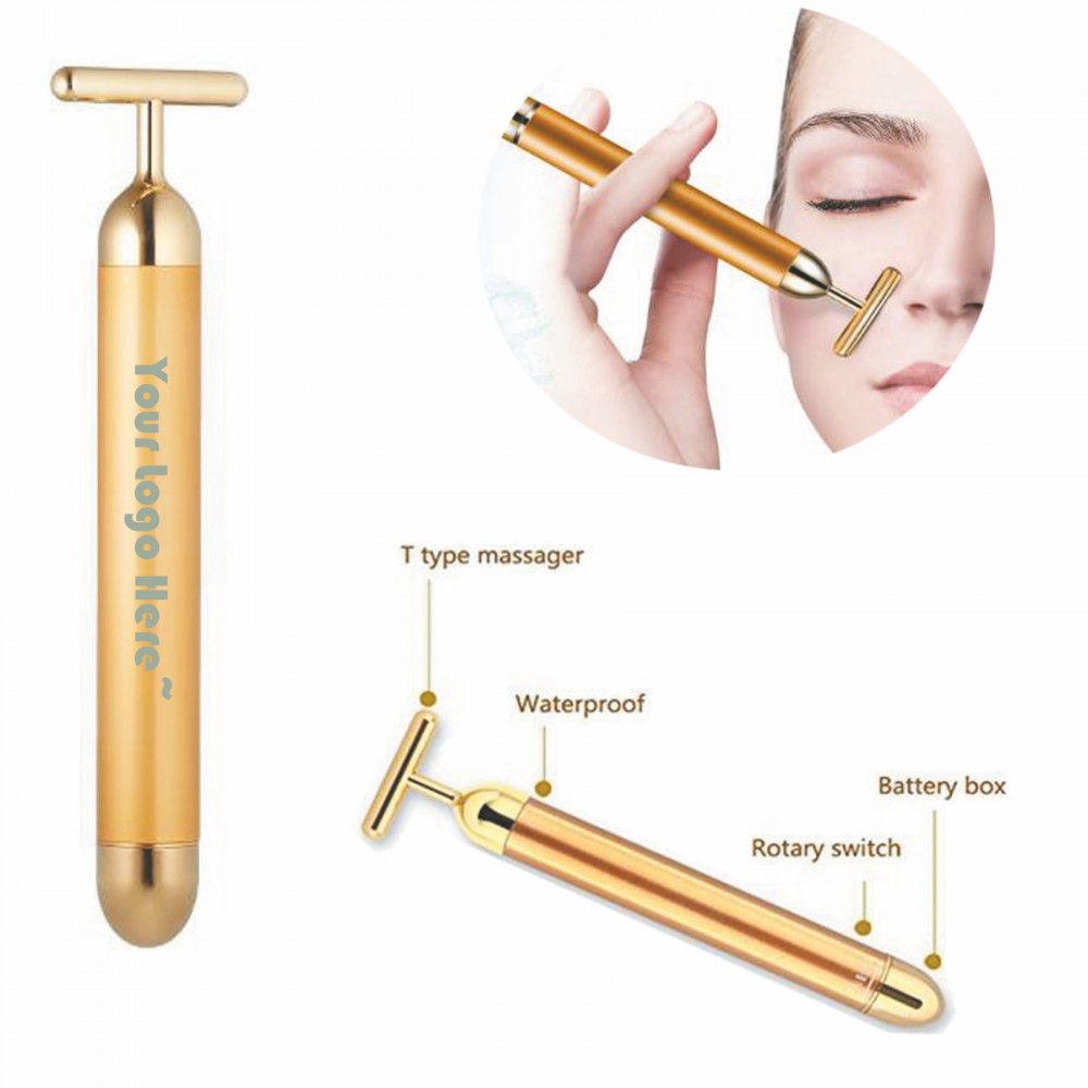 Logo Branded Vibrative Facial Massager Beauty Bar Logo Branded Vibrative Facial Massager Beauty Bar