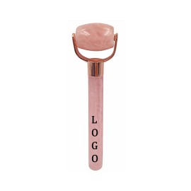 Rose Quartz Facial Roller Massage Tools with Logo