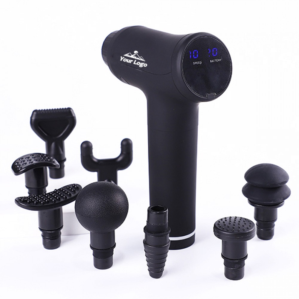Custom Imprinted Quiet Percussion Gun Massager Custom Imprinted Quiet Percussion Gun Massager