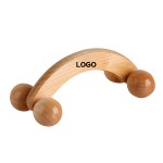 Arch Shape Wooden Massager w/4 Removable Wheels Logo Branded