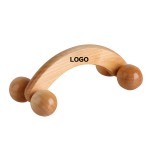 Promotional Arch Shape Wooden Massager w/4 Removable Wheels