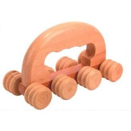 Logo Branded Wooden Massager w/ 8 Wheels  Logo Branded Wooden Massager w/ 8 Wheels