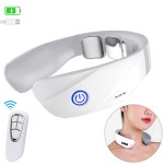 Rechargeable Electric Pulse Neck Massager With Remote Control with Logo