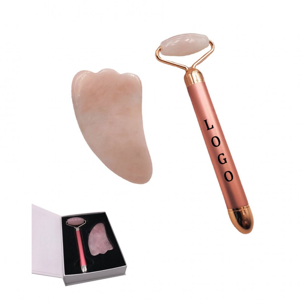 Custom 2 In 1 Electric Face Massager and Gua Sha Set