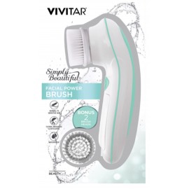 Vivitar Electric Mint Facial Brush with Logo