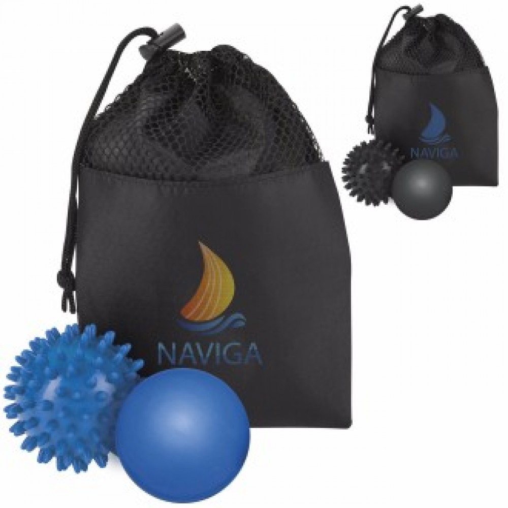 Good Value Massage Ball Set Custom Imprinted Good Value Massage Ball Set Custom Imprinted