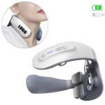 4 Heads Rechargeable Electric Pulse Neck Massager with Logo