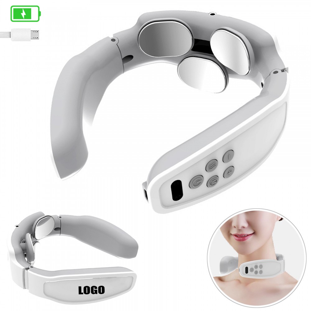 Rechargeable Electric Pulse Neck Massager with Logo