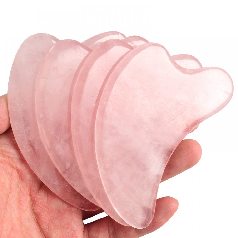 Massager Gua Sha Skin Facial Care Natual Rose Quartz Guasha Logo Branded Massager Gua Sha Skin Facial Care Natual Rose Quartz Guasha Logo Branded