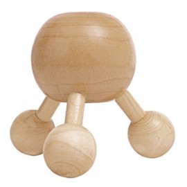 Three Legged Wooden Ball Massager with Logo