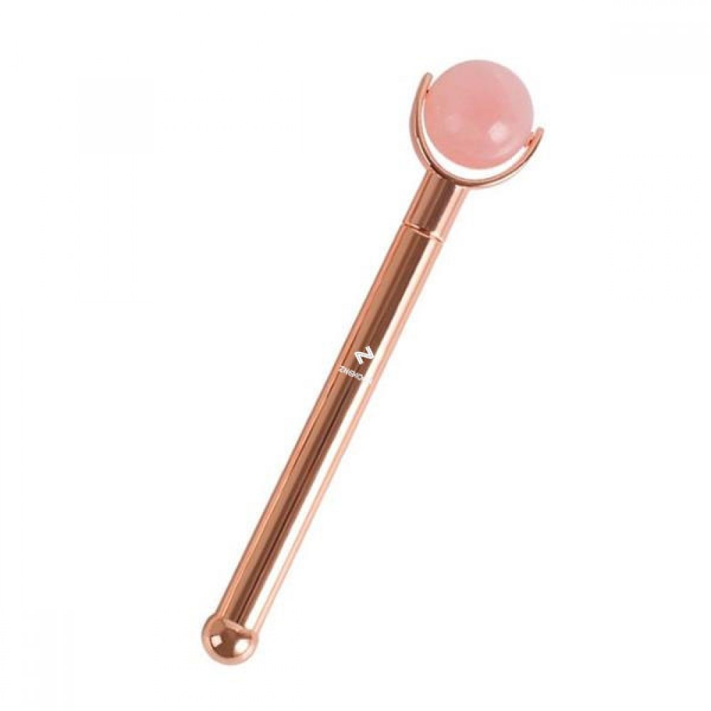 Custom Printed Single Head Round Jade Stone Massage Roller Custom Printed Single Head Round Jade Stone Massage Roller