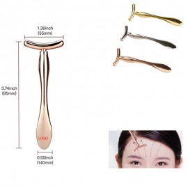 T shape Metal Eye Cream Applicator Face Roller Massager Tool Wand Stick For Girls Women Facial with Logo