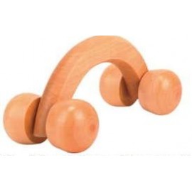 Wheel Shape Wooden Massager with Logo