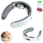 Logo Branded Rechargeable Electric Pulse Neck Massager With Heat Therapy
