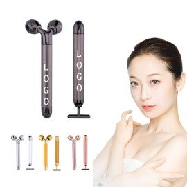 Promotional 2-IN-1 Electric 24k Golden Face Massager