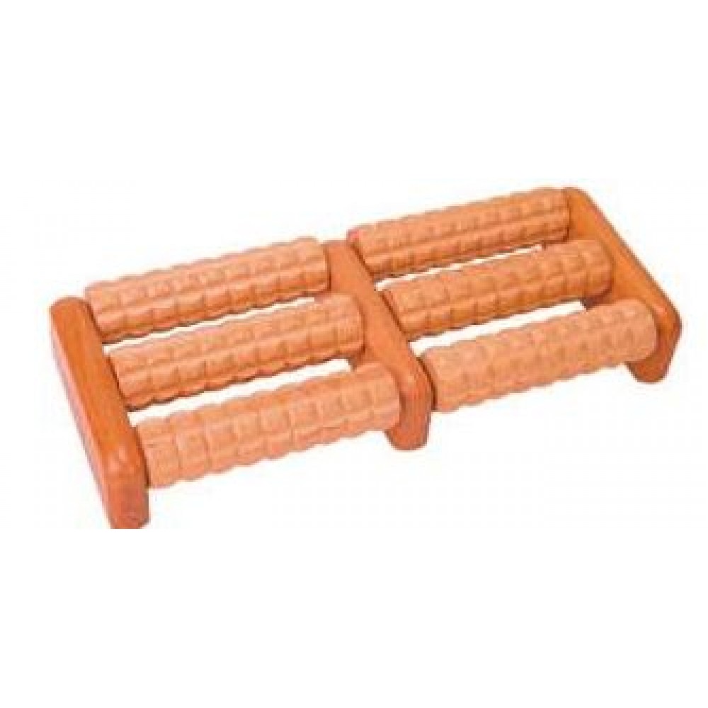 Custom Imprinted Double Foot Wooden Massager