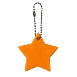 Star Shaped Reflective Keychain with Logo