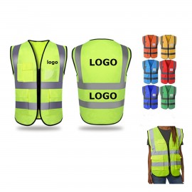 Adult Safety Vest With Reflective Strips with Logo