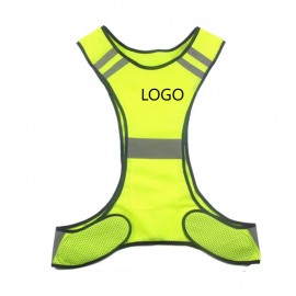Customized High Vis Reflective Mesh Running Vest With Pocket