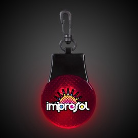 Red Pad Printed Light Up Safety Reflector with Logo