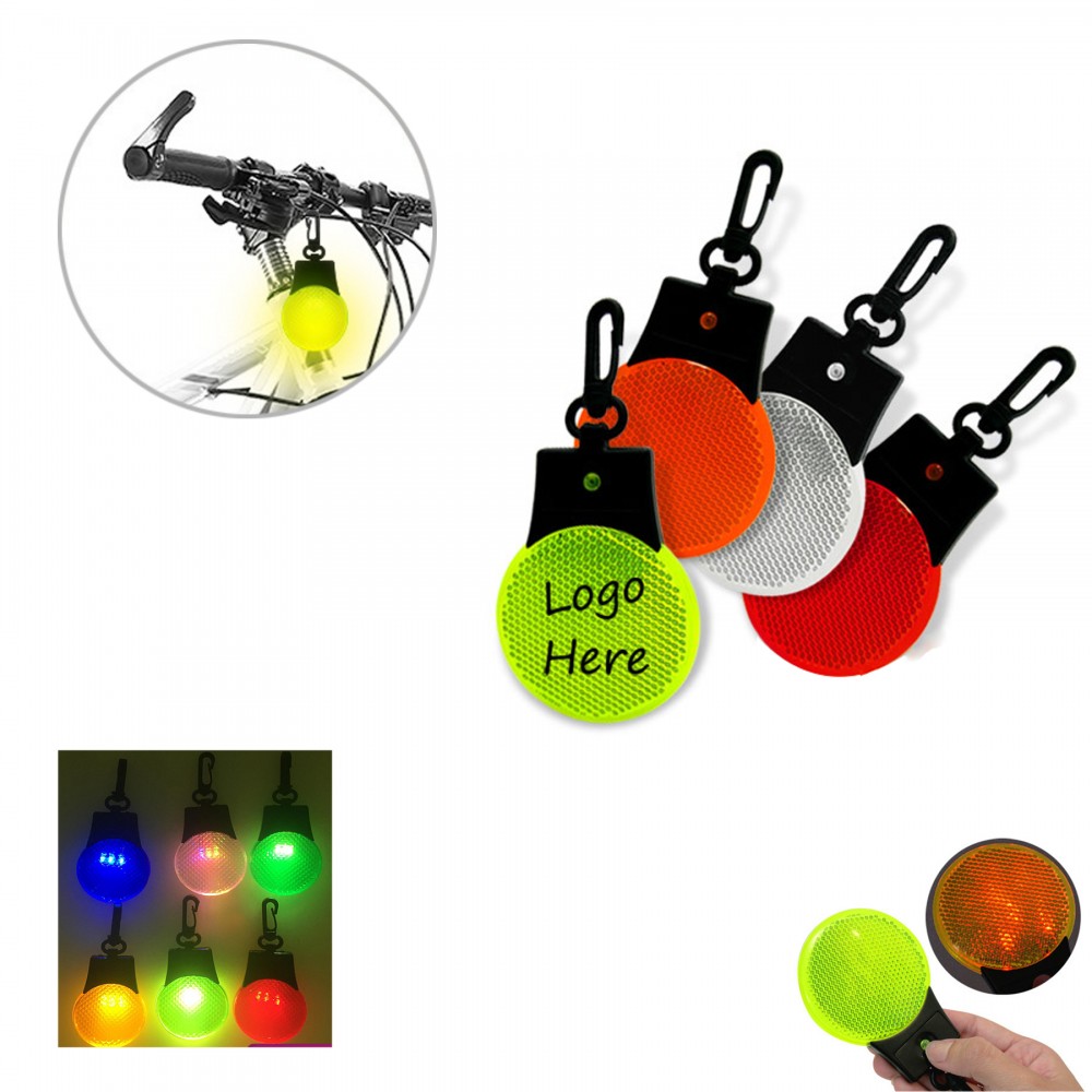 Safety Reflector Flashlight Keychain with Logo