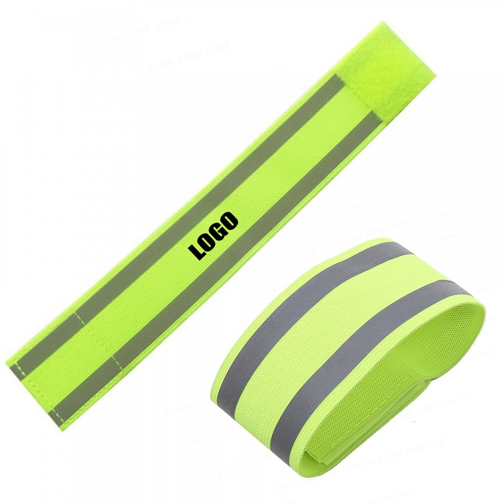Dual Reflective Strip Running Armband with Logo