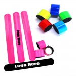 Reflective PVC Slap Wristband W/ Full Color with Logo
