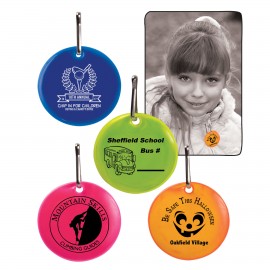 Round Reflective Zipper Pulls with Logo