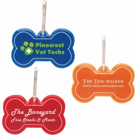 Dog Bone Reflective Collar Tag with Logo